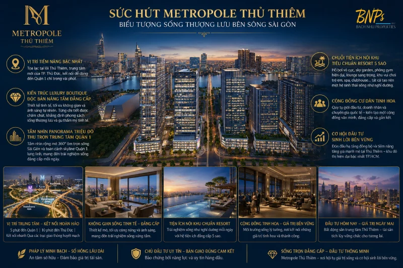 Giải Mã Sức Hút Metropole Thủ Thiêm - Bách Như Properties - BNPs