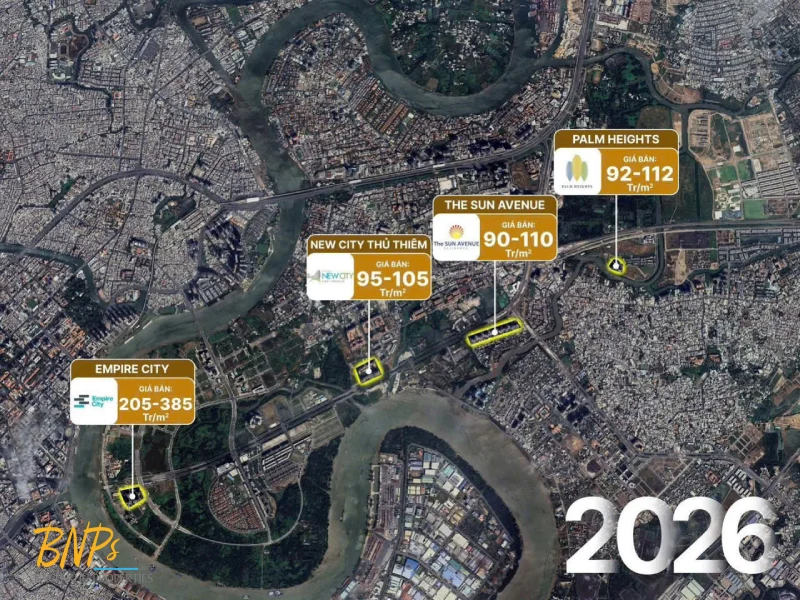 Mặt bằng giá Thủ Thiêm 2022 - Bách Như Properties - Bnps
