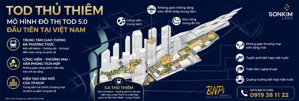TOD Thủ Thiêm Mô Hình Đô Thị Tương Lai Định Hình Trung Tâm Mới TP.HCM - Bách Như Properties - BNPs